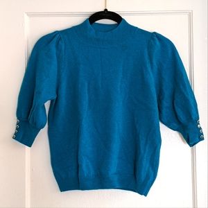 Sezane Rosie cashmere jumper in turquoise